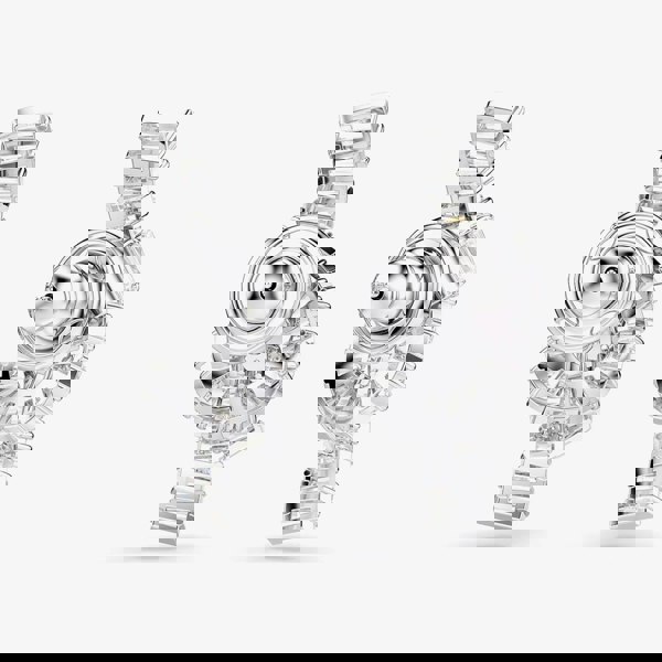 Swarovski Matrix Rhodium Plated White Zirconia Knot Stud Earrings 5727040