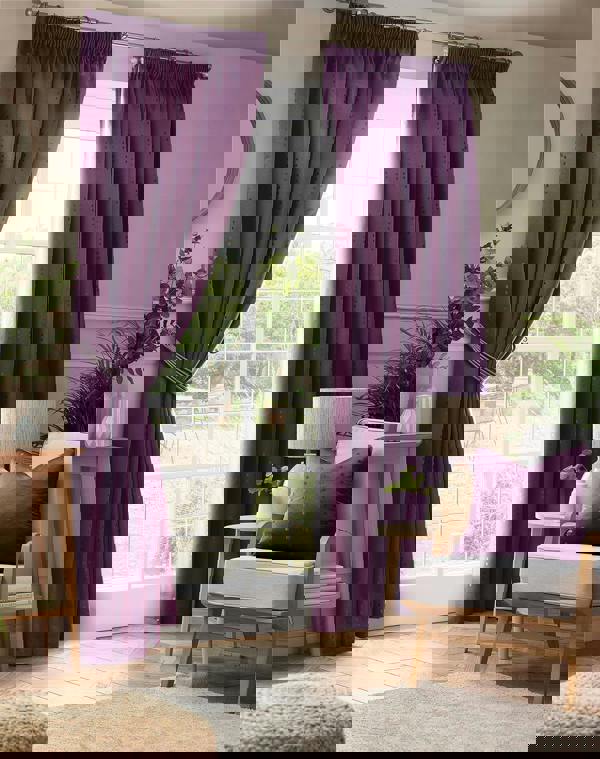 Luxury Living Adi Lined Pencil Pleat Curtains