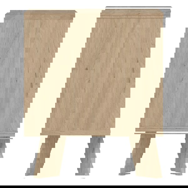 Furniture To Go Ikast Nightstand 1 Drawer in Jackson Hickory and White