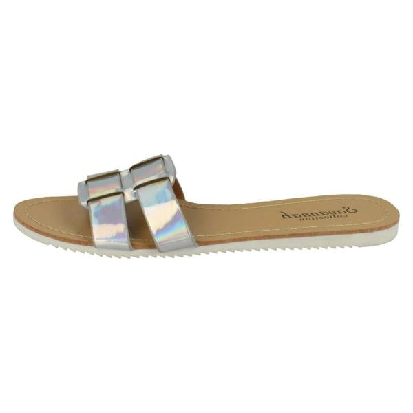 Savannah Ladies Savannah Flat Two Strap Mule