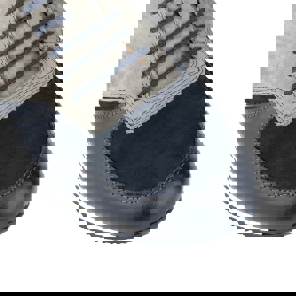 Embassy London San Francisco - Navy & Grey - Men's lace-up leather & suede trainer