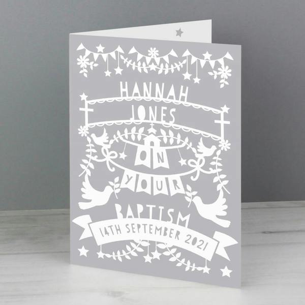 Personalised Papercut Style Card - lifestyle shot