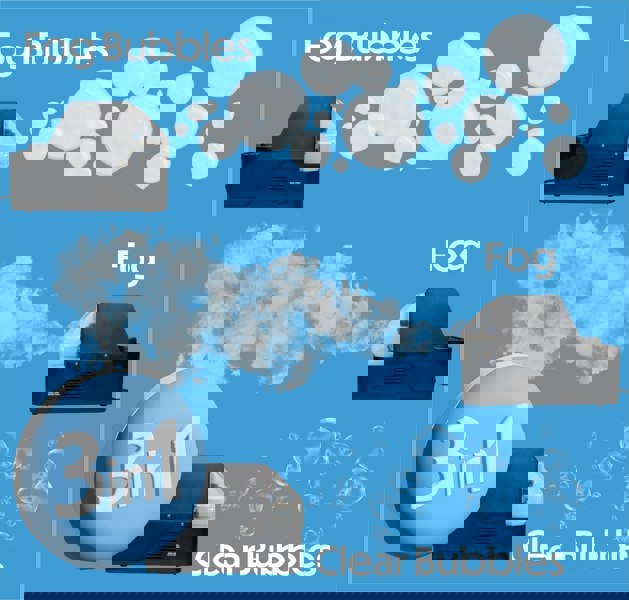 FX Lab Bubble Fog Machine - With 3 Modes: Bubbles, Fog & Bubbles & Fog.