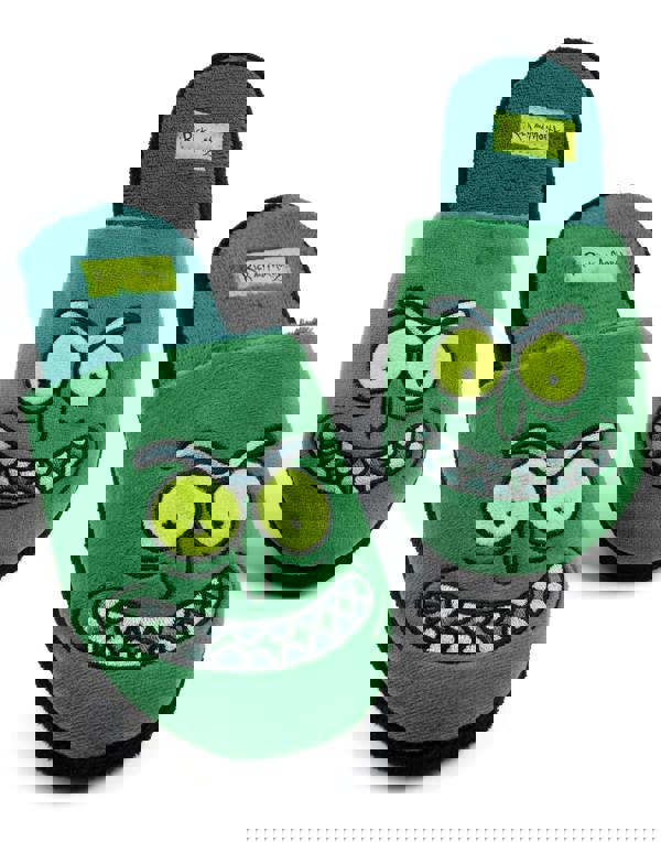 Rick And Morty Mens Green Pickle Rick Mule Slippers