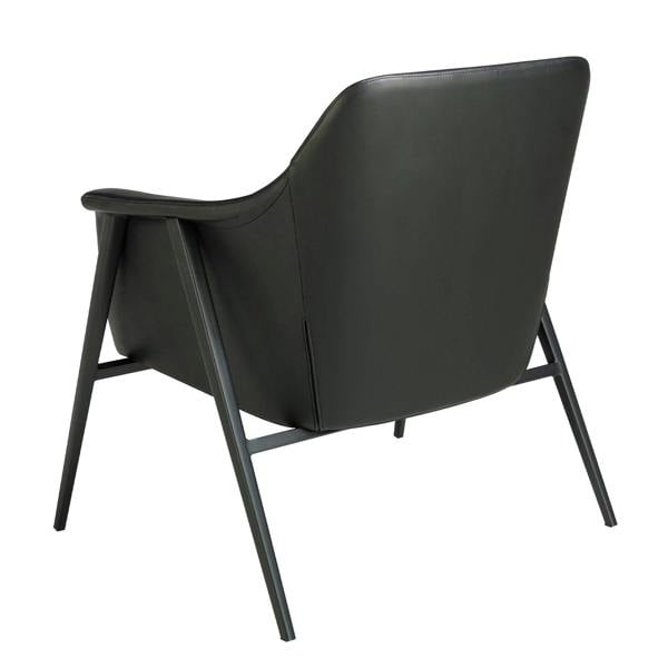 Angel Cerdá Grey Fabric and Black Leatherette Swivel Armchair 5080