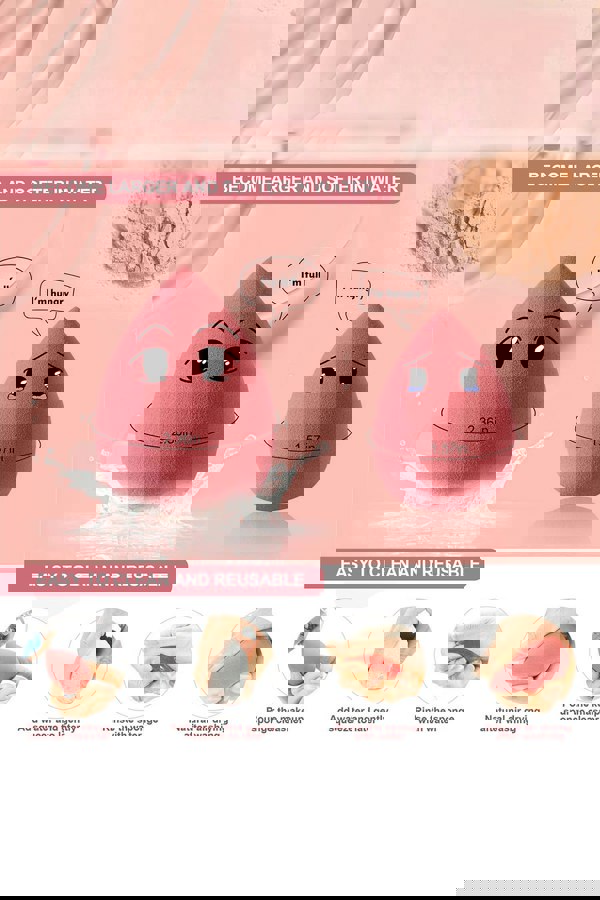 Living and Home 4 Pack Beauty Blender Foundation Sponges Set High Density Makeup Sponge