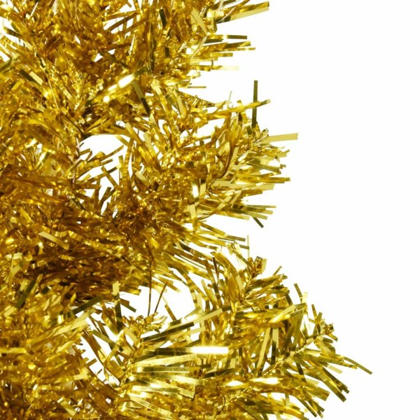 Berkfield Slim Artificial Half Christmas Tree with Stand Gold 120 cm