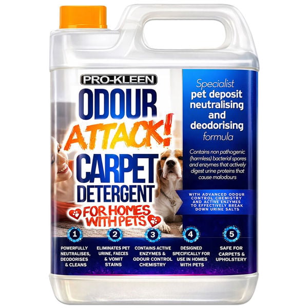 ProKleen Pro-Kleen Odour Attack for Homes with Pets Carpet Cleaner Enzyme Shampoo (Fresh Citrus) - Extreme Cleaner