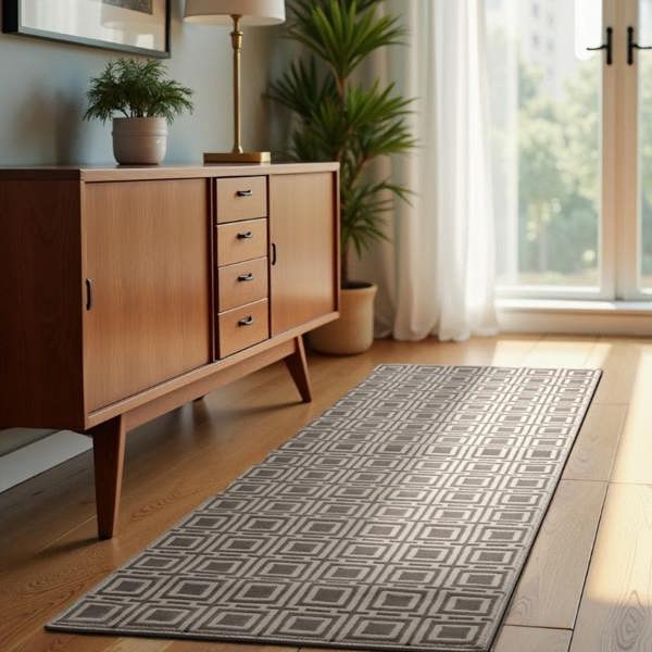 Hanse Home Shortpile Howlite Grey Rug – Modern Geometric