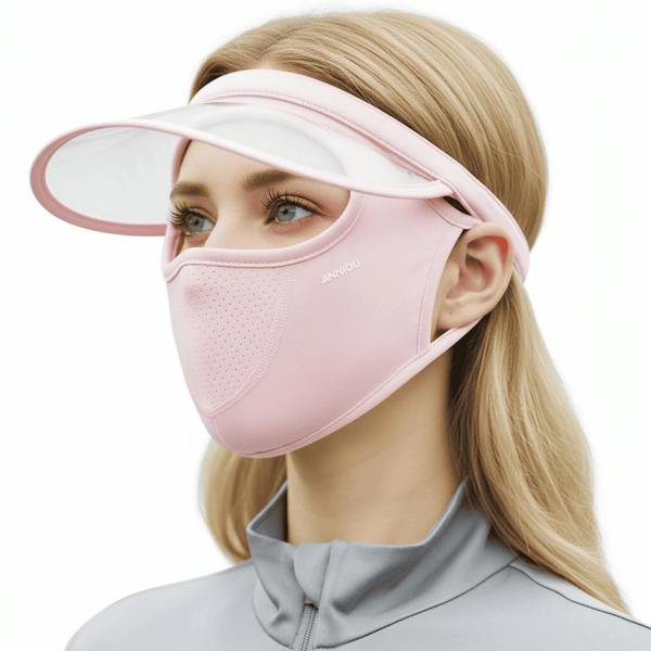 Anniou Sun Protection Brim Face Mask - light pink