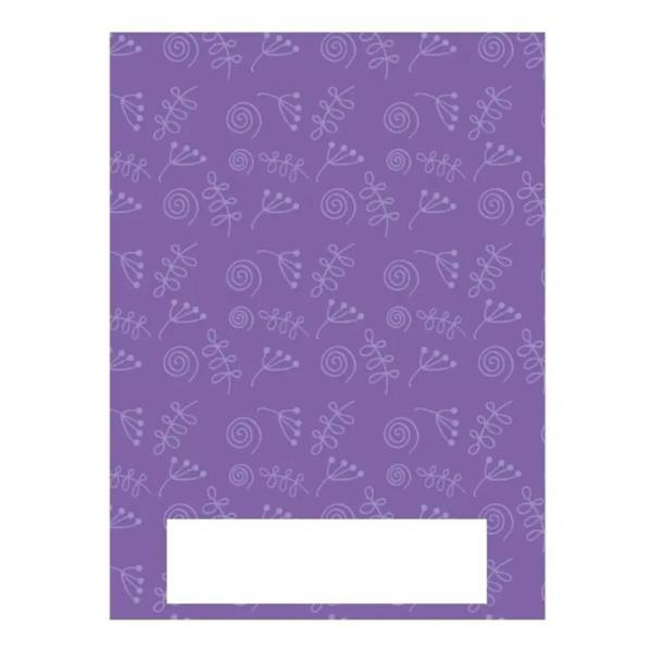 Purple lavender floral notebook cover with proud moments medal pocket
