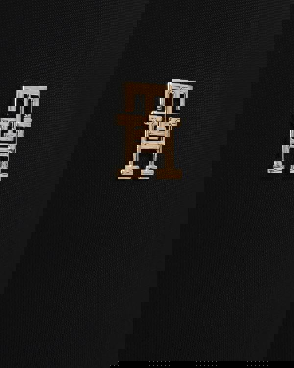 logo detail of Tommy Hilfiger Popette Dome Womens Backpack in Black