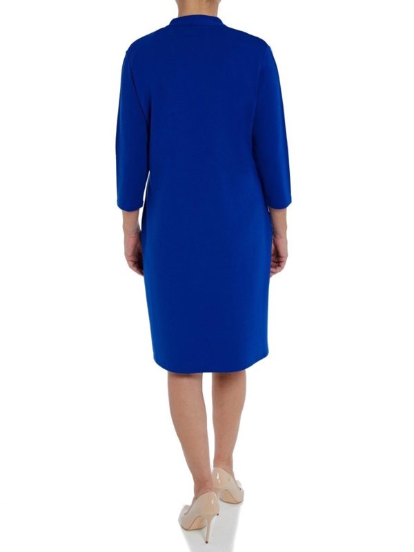 PennyPlain High Back V-neckline Dress - Sapphire