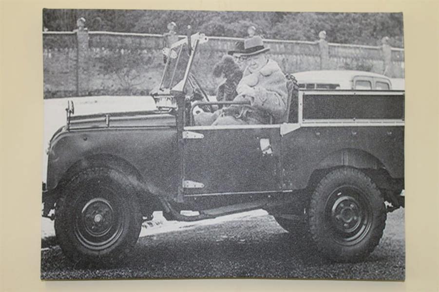 Winston Churchill In His Series 1 Land Rover 