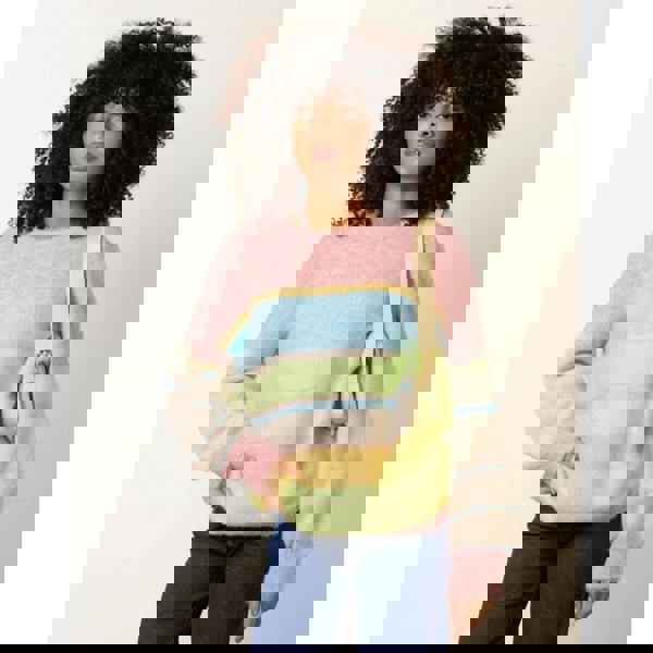 Blue Vanilla Round Neck Stripe Jumper