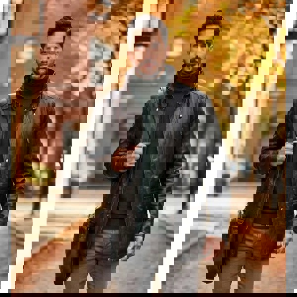 Leather Company Men's Lambskin Leather Mid Length Jacket