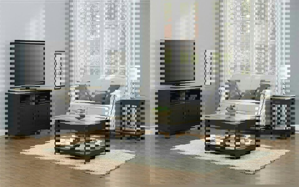 Dorel Home Carver TV-Stand with Storage Black