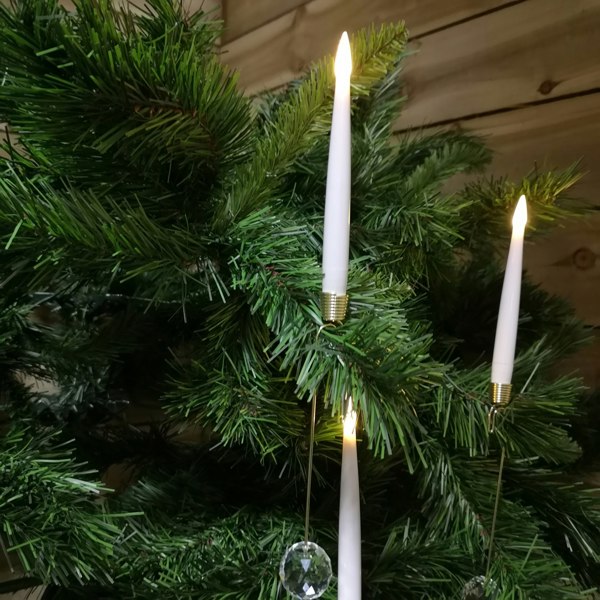 Samuel Alexander Premier 31cm 10 Piece Indoor Christmas Candle Set with Remote Control In Warm White