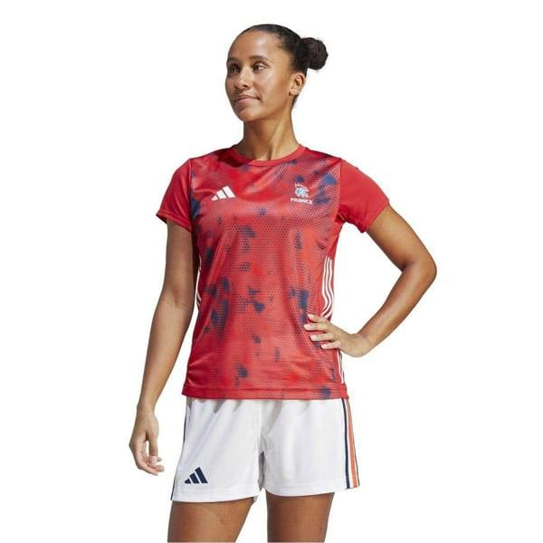 Adidas Womens/Ladies France Performance Jersey - Team College Red - 