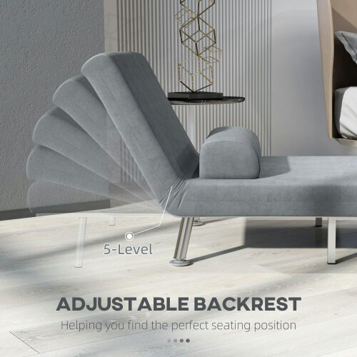 Wyld Haus Noso Velvet Grey Single Sleeper Chair