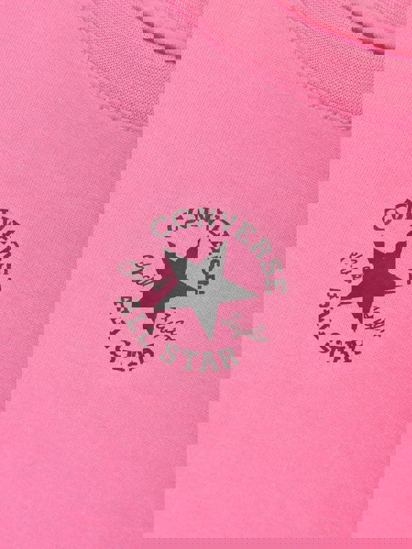 Converse Girls Chuck Patch Boxy T-Shirt in Pink