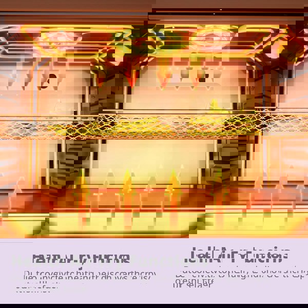 Living and Home 60L Mechanical Control Built-in Electric Fan Oven with Air Fry Function