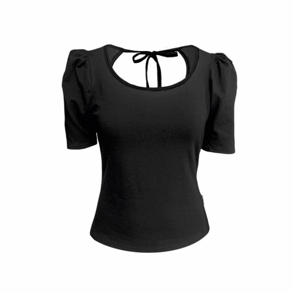 Frock Tales Belle Top With Scoop Neck - Black