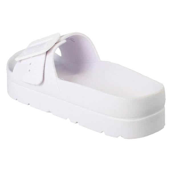 Spot On Ladies Spot On Adjustable Buckle Slip On Sliders Sandals F12098