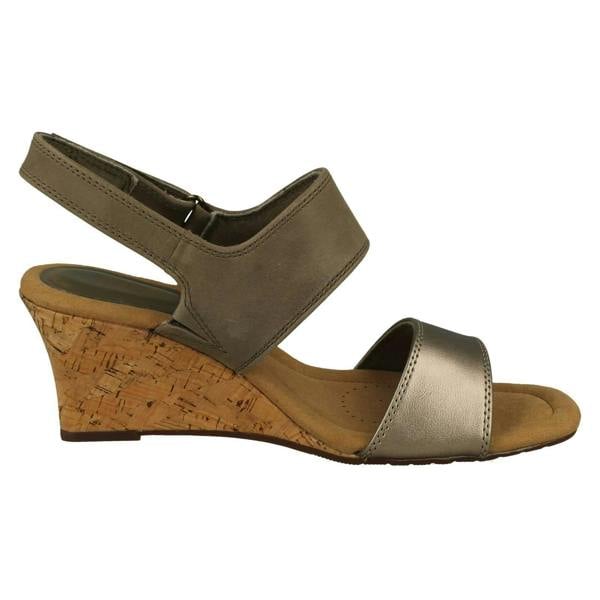 Clarks Ladies Clarks Wedge Heeled Strappy Sandals Kyarra Faye