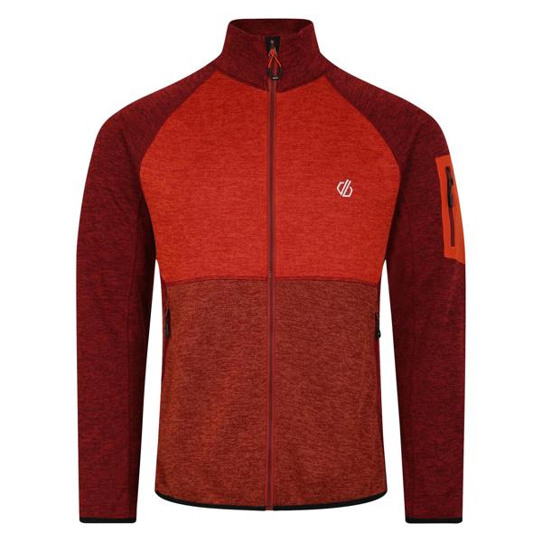Dare 2B Mens Torrek Fleece Top - Syrah Red/Cinnamon - 