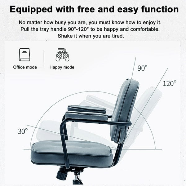 Blue Upholstered Office Chair with Armrests and Rolling Wheels Living and Home