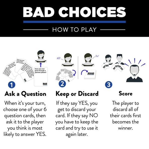 Dyce Games Bad Choices Adult Party Game