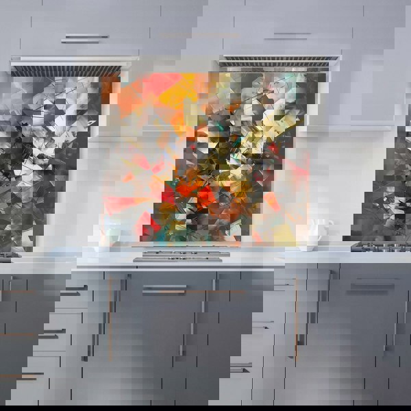 Warren Reed - Designer Dynamic Chaos: Energy Unleashed Kitchen Splashback