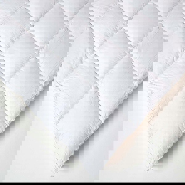 HOMESCAPES Pure Indulgence Pearl Polyester Mattress Topper