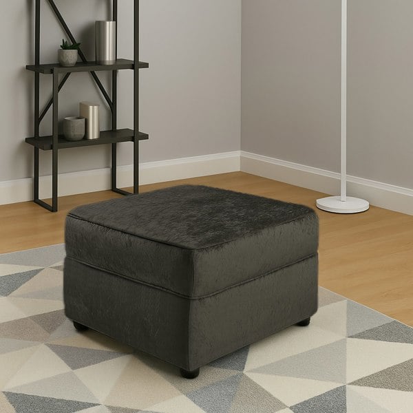 Furnishings For Less Chelsea / Crystal Crushed Velvet Footstool