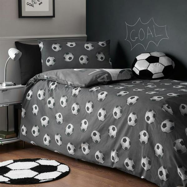 Football Grey Duvet Cover Set