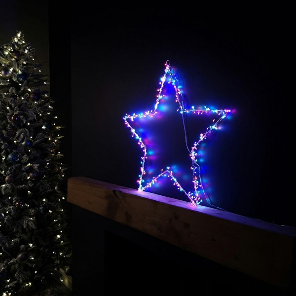 Samuel Alexander 60cm Multi Colour Indoor Outdoor LED Star Light Christmas Decoration