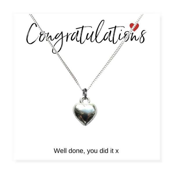 Aye Do Gifts Congratulations Heart Charm Necklace & Gift Card