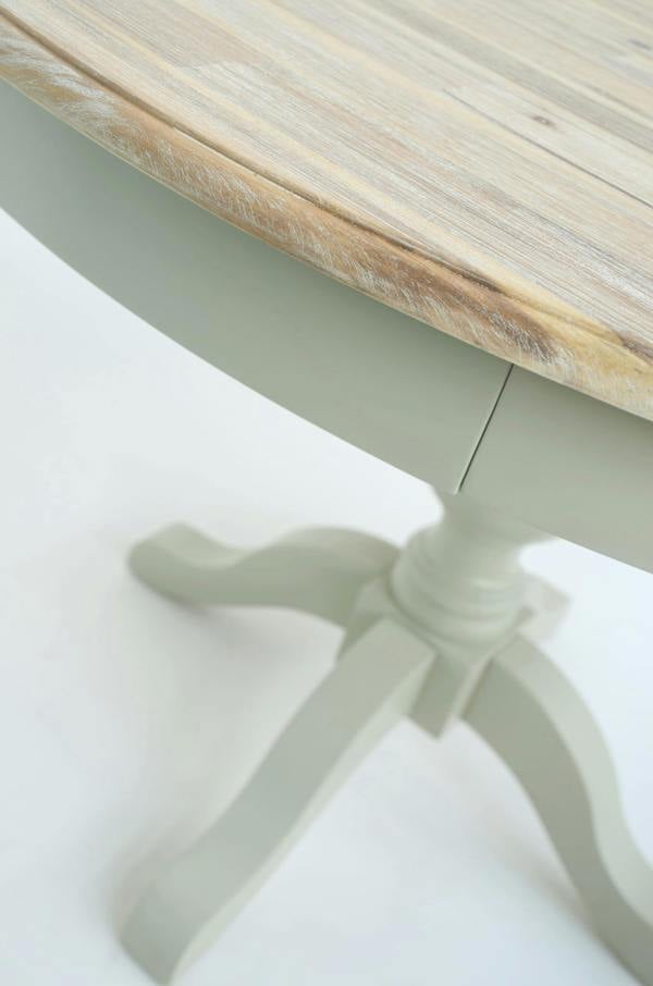 Statement Furniture Florence Large Pedestal Dining Table with Hidden Drawers 120cm