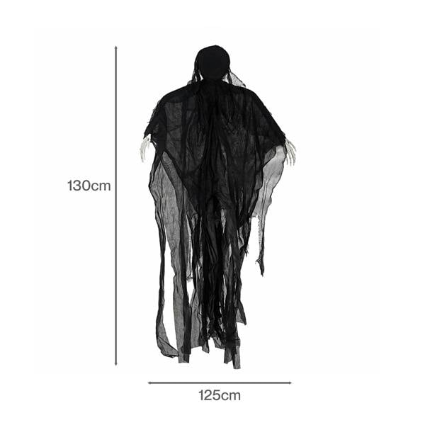 Yezi Halloween Decorations Grim Reaper 130cm Black Polyester Foam