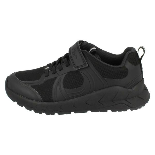 Clarks Boys Clarks Hook and Loop/Lace Up School Shoes Selva Edge