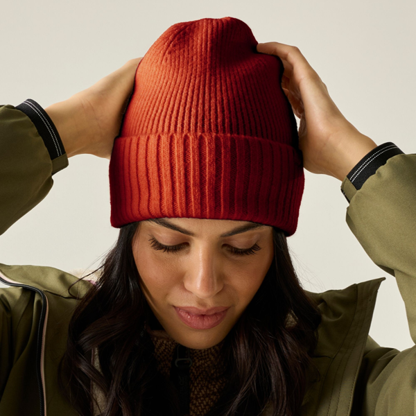 Regatta Womens Basic Ribbed Beanie - Burnt Henna