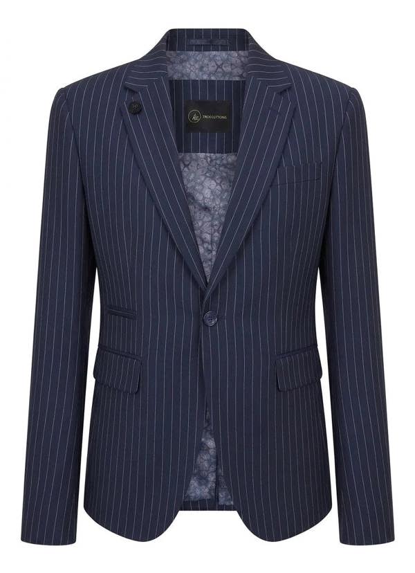 TPW-37 - Women's 3 Piece Navy Blue Pinstripe Suit - TruClothing.com - 3