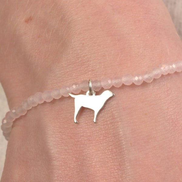 Labrador Silhouette Crystal Bracelet - Personalised - MYLEE London