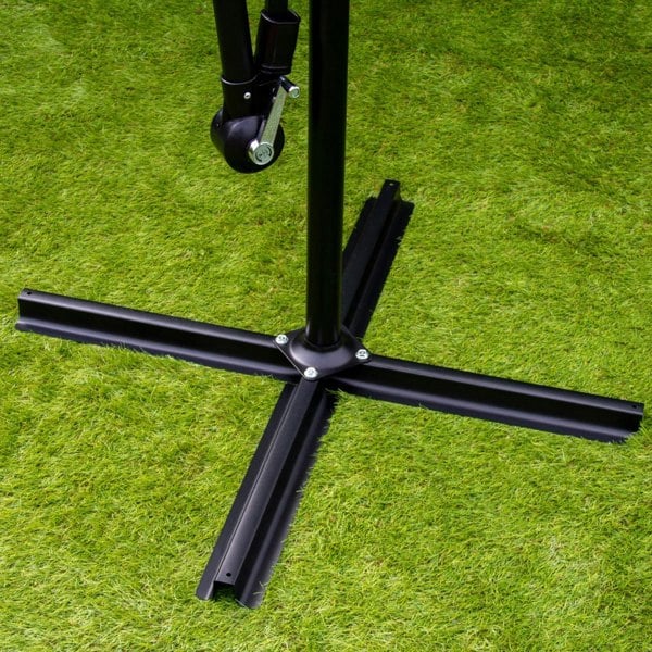 Monstershop Black 3m LED Cantilever Parasol