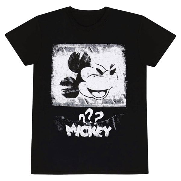 Disney Unisex Adult Mickey Mouse Poster T-Shirt - Black