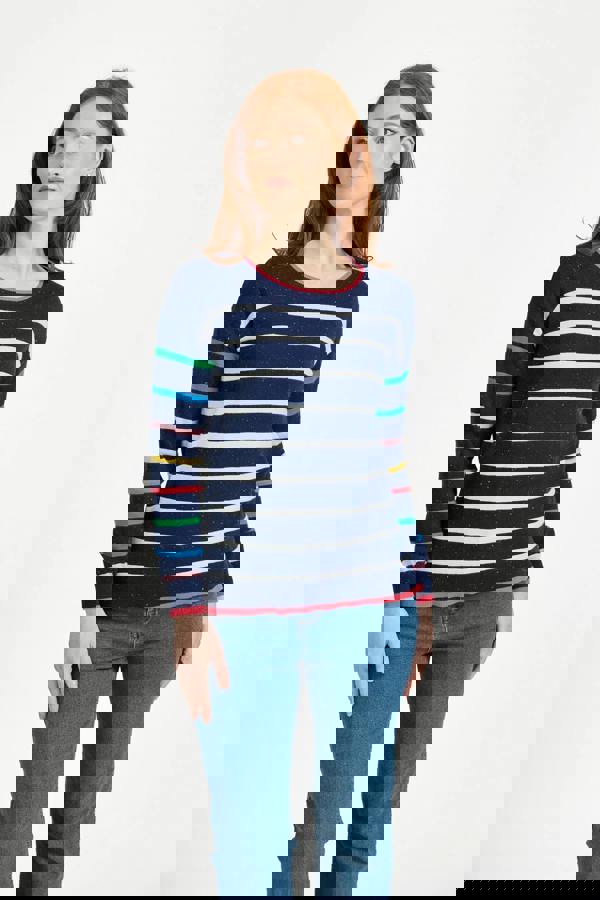 Mudflower Striped Speckled Knit Jumper