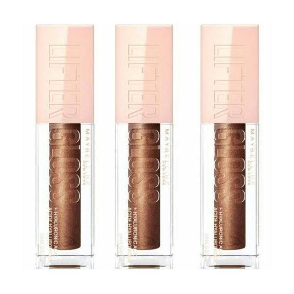 Maybelline New York 3 x Maybelline New York Lifter Plumping Hydrating Lip Gloss + Hyaluronic Acid - 010 Crystal 5.4ml