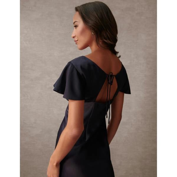 Blue Vanilla Luxe Angel Sleeve Midi Dress