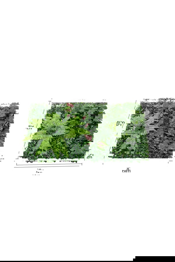 Living and Home 40cm x 60cm Artificial Mixed Plant Wall Panel Hedges